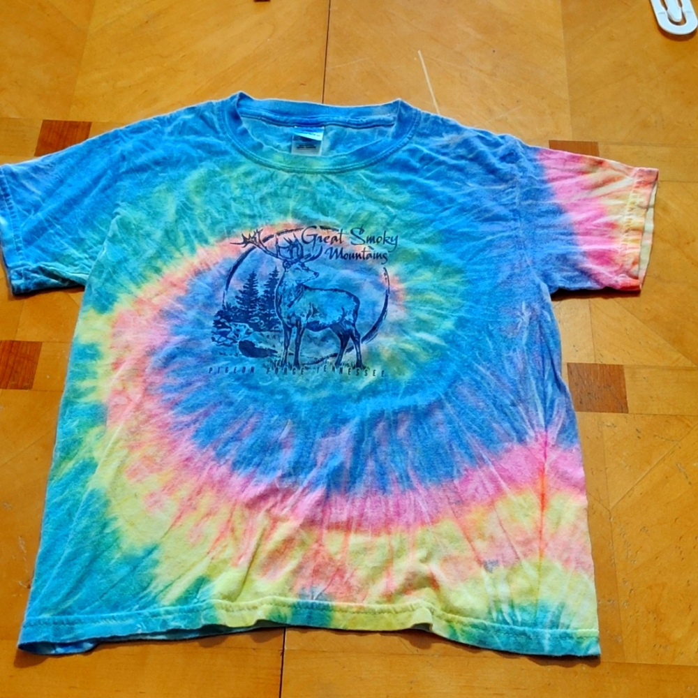 Tie dye kids T-shirt size XS from the Great Smoky Mountains